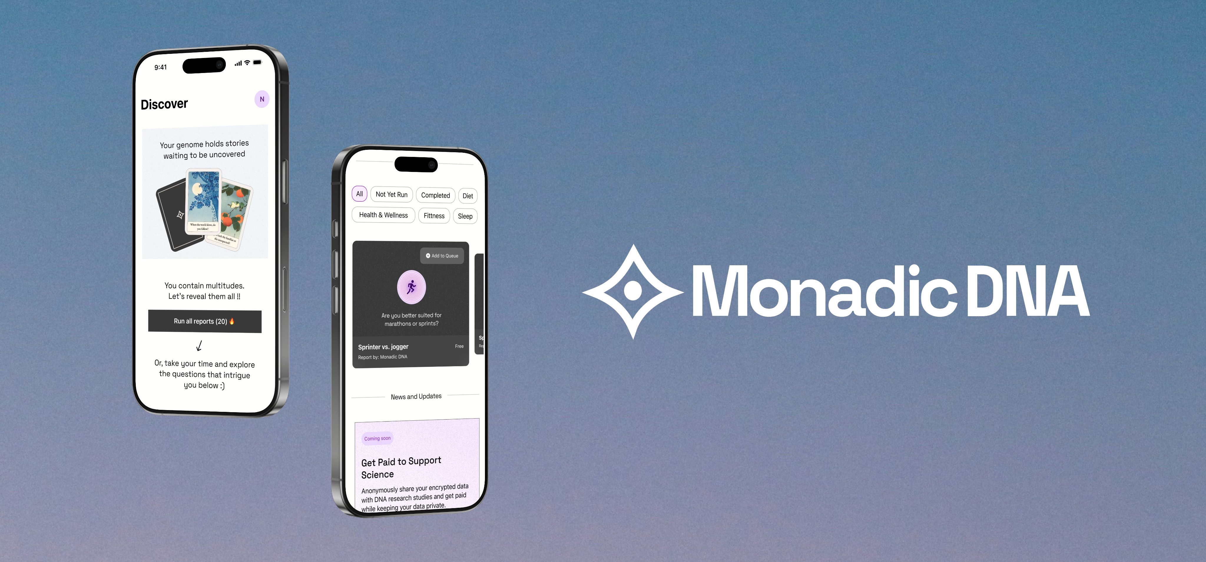 Hero image showing the encrypted genomics app home screen used in this case study