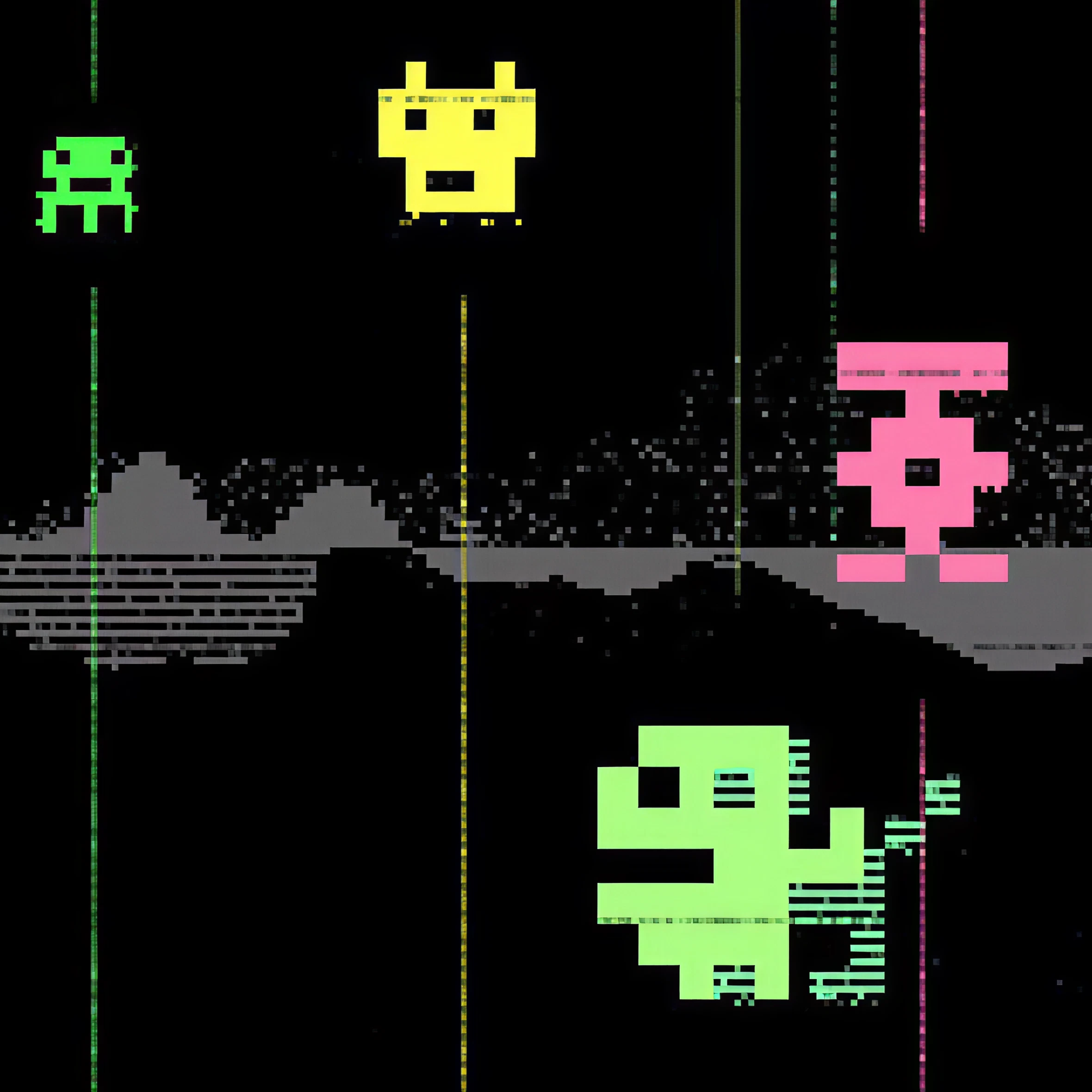 Hero image showing signal vs. noise abstract image